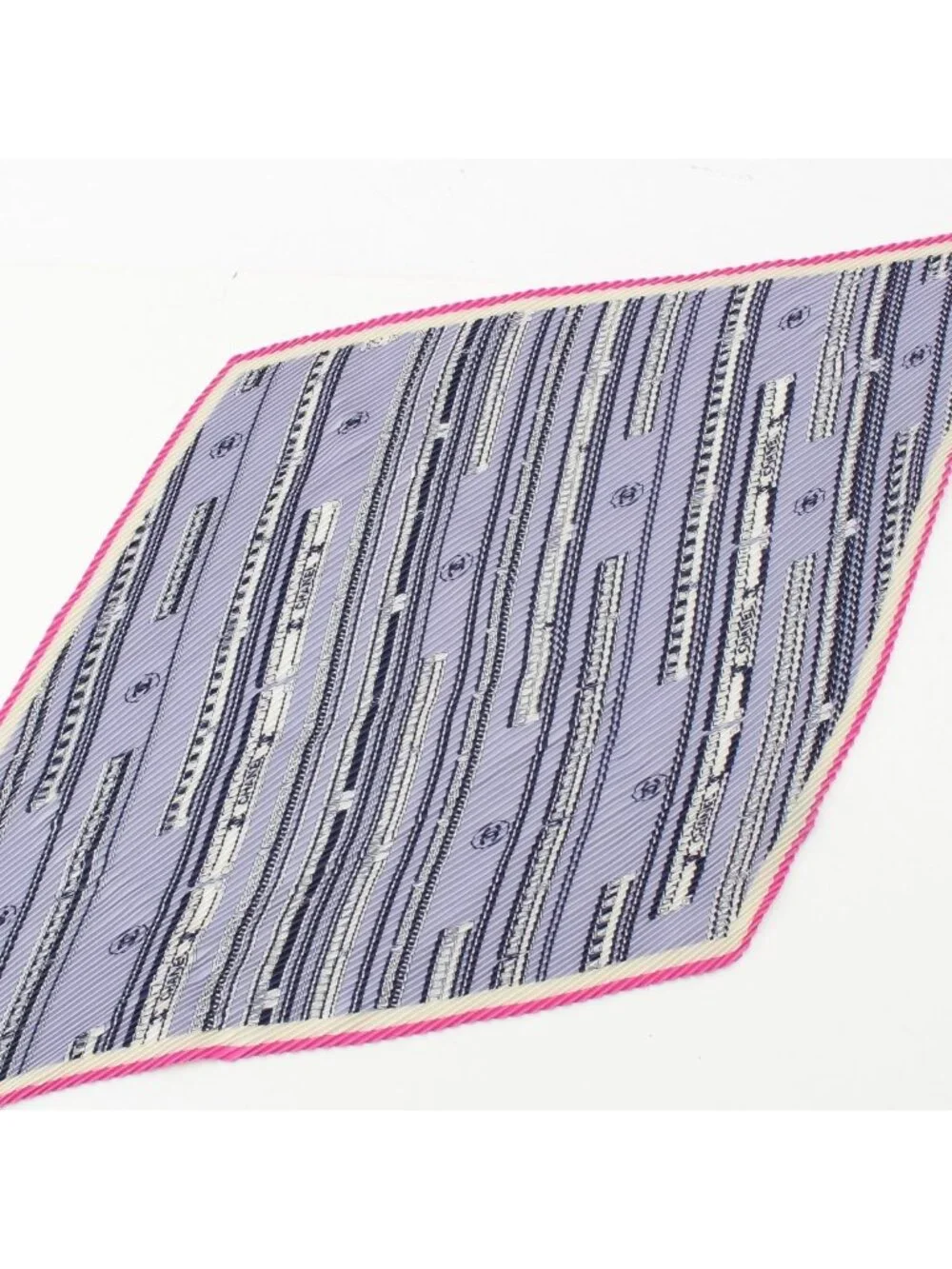 Chanel Silk CC Logo Scarf Purple
